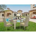 Invernadero 5 Piece Gudhjem Outdoor-furniture Natural Color Wicker Dining Set - Natural IN2243239